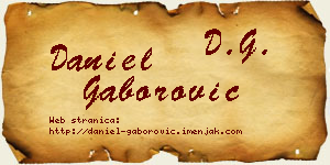 Daniel Gaborović vizit kartica
